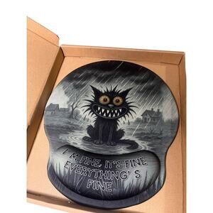 Everything is Fine Ergonomic Wrist Gel Mouse Funny Work Stress Relief